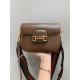 GUCCI Horsebit 1955 Mini Shoulder Bag Brown Leather