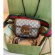 GUCCI Horsebit 1955 Mini Shoulder Bag  GG Supreme Canvas with Brown Leather