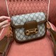 GUCCI Horsebit 1955 Mini Shoulder Bag  GG Supreme Canvas with Brown Leather