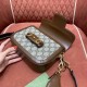 GUCCI Horsebit 1955 Mini Shoulder Bag  GG Supreme Canvas with Brown Leather