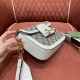 GUCCI Horsebit 1955 Mini Shoulder Bag  GG Supreme Canvas with White Leather