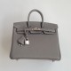 Hermès Birkin 25 Etain Togo Leather Palladium/Silver Hardware (100% Handmade)