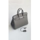 Hermès Birkin 25 Etain Togo Leather Palladium/Silver Hardware (100% Handmade)