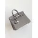 Hermès Birkin 25 Etain Togo Leather Palladium/Silver Hardware (100% Handmade)