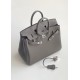 Hermès Birkin 25 Etain Togo Leather Palladium/Silver Hardware (100% Handmade)