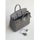 Hermès Birkin 25 Etain Togo Leather Palladium/Silver Hardware (100% Handmade)