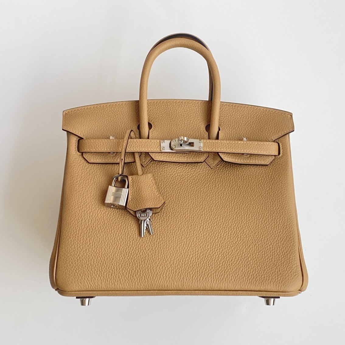 Hermès Birkin 25 Chai Togo Leather Palladium/Silver Hardware (100% Handmade)