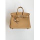 Hermès Birkin 25 Chai Togo Leather Palladium/Silver Hardware (100% Handmade)