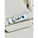 Hermès Birkin 25 Craie Togo Leather Palladium/Silver Hardware (100% Handmade)