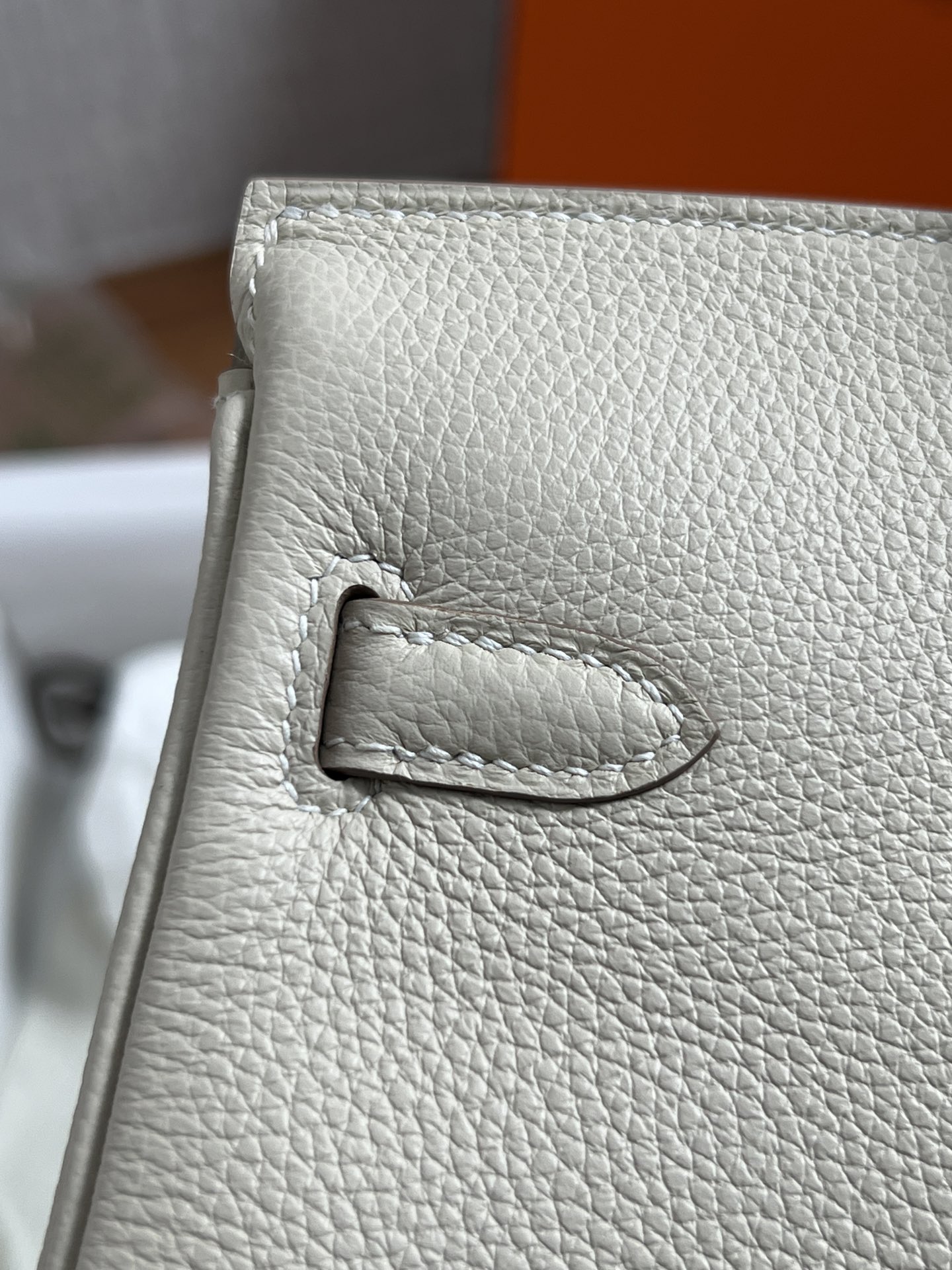 Hermès Birkin 25 Craie Togo Leather Palladium/Silver Hardware (100% Handmade)