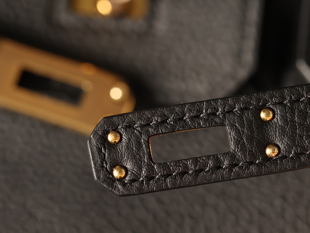 Hermès Birkin 25 Black Togo Leather Gold Hardware (100% Handmade)