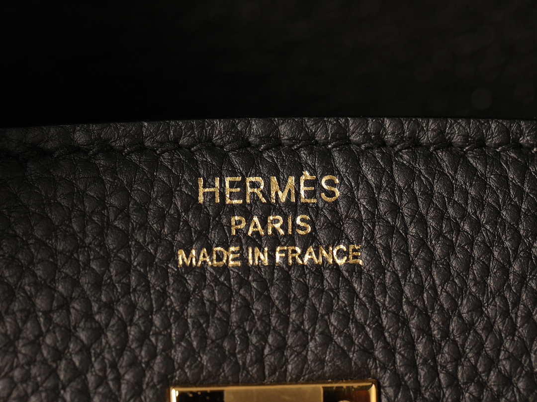 Hermès Birkin 25 Black Togo Leather Gold Hardware (100% Handmade)