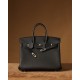 Hermès Birkin 25 Black Togo Leather Palladium/Silver Hardware (100% Handmade)