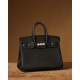 Hermès Birkin 25 Black Togo Leather Palladium/Silver Hardware (100% Handmade)