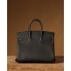 Hermès Birkin 25 Black Togo Leather Palladium/Silver Hardware (100% Handmade)