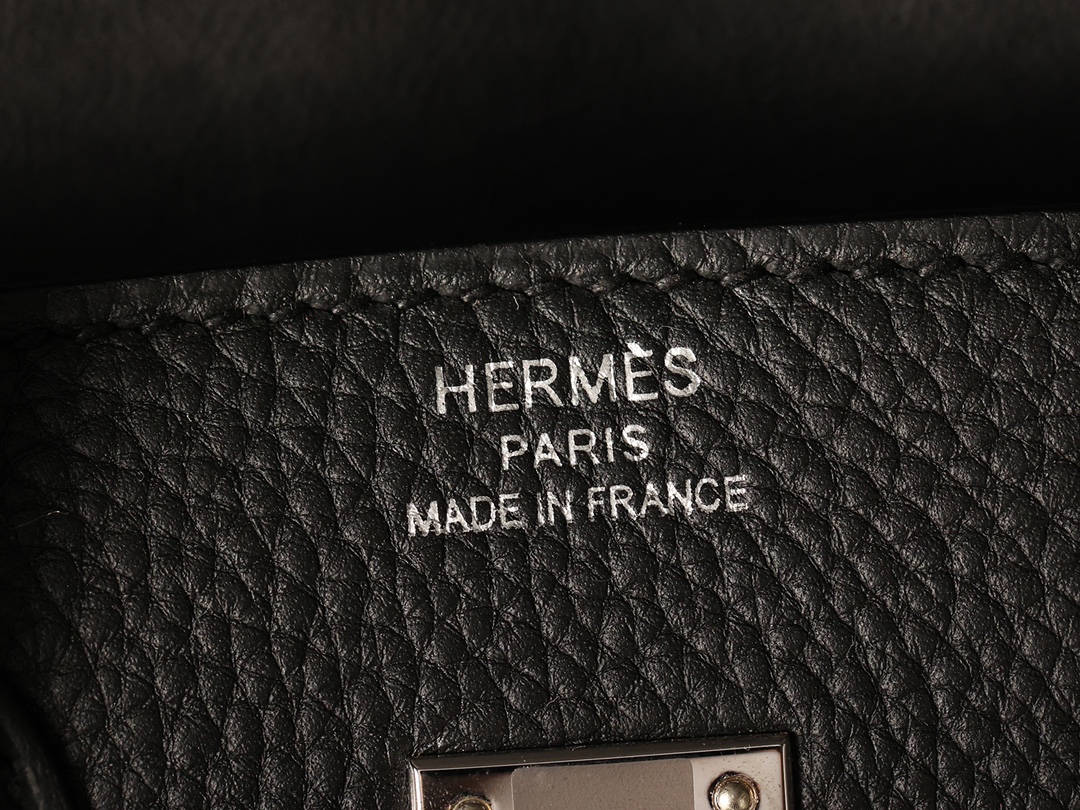 Hermès Birkin 25 Black Togo Leather Palladium/Silver Hardware (100% Handmade)