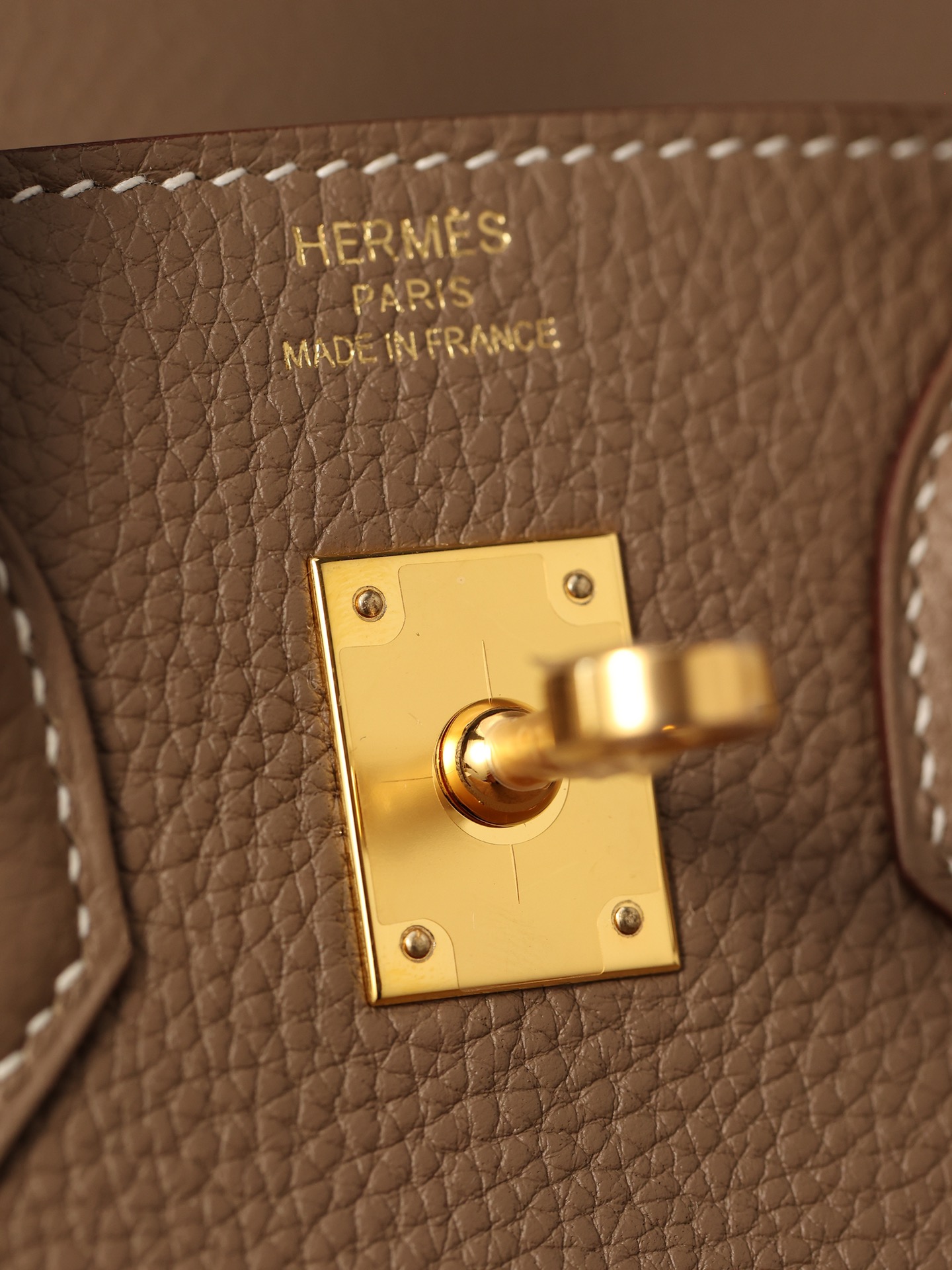 Hermès Birkin 25 Etoupe Togo Leather Gold Hardware (100% Handmade)