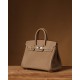 Hermès Birkin 25 Etoupe Togo Leather Palladium/Silver Hardware (100% Handmade)