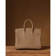 Hermès Birkin 25 Etoupe Togo Leather Palladium/Silver Hardware (100% Handmade)