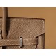 Hermès Birkin 25 Etoupe Togo Leather Palladium/Silver Hardware (100% Handmade)