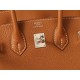 Hermès Birkin 25 Gold Togo Leather Palladium/Silver Hardware (100% Handmade)