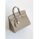 Hermès Birkin 25 Gris Tourterelle Togo Leather Palladium/Silver Hardware (100% Handmade)