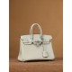 Hermès Birkin 25 Gris Neve Togo Leather Palladium/Silver Hardware (100% Handmade)