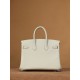 Hermès Birkin 25 Gris Neve Togo Leather Palladium/Silver Hardware (100% Handmade)