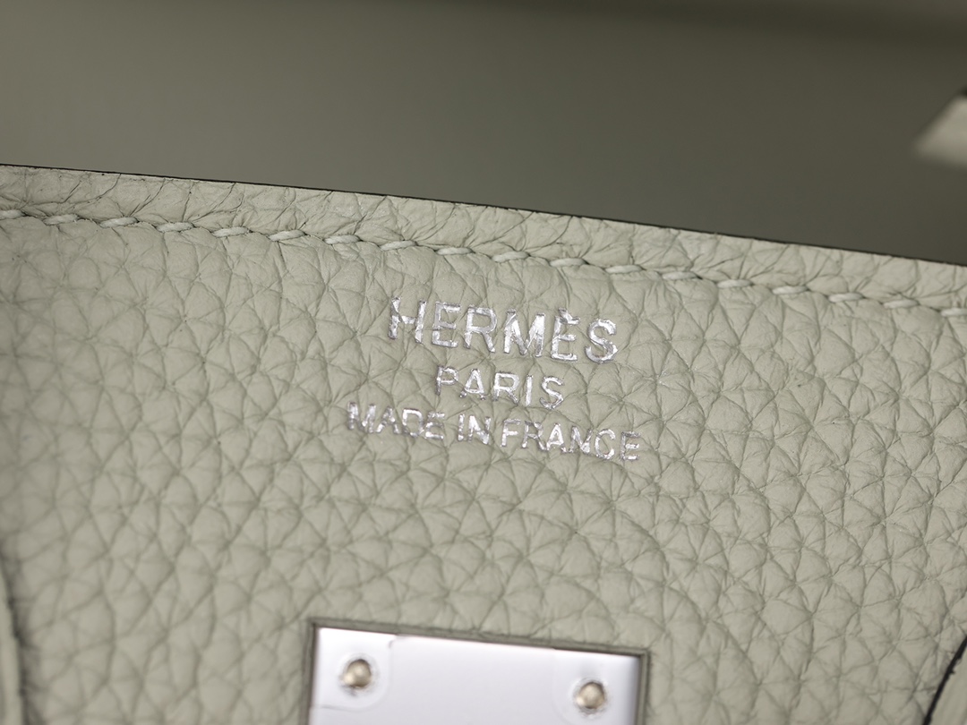 Hermès Birkin 25 Gris Neve Togo Leather Palladium/Silver Hardware (100% Handmade)