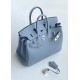 Hermès Birkin 25 Bleu Lin Togo Leather Palladium/Silver Hardware (100% Handmade)