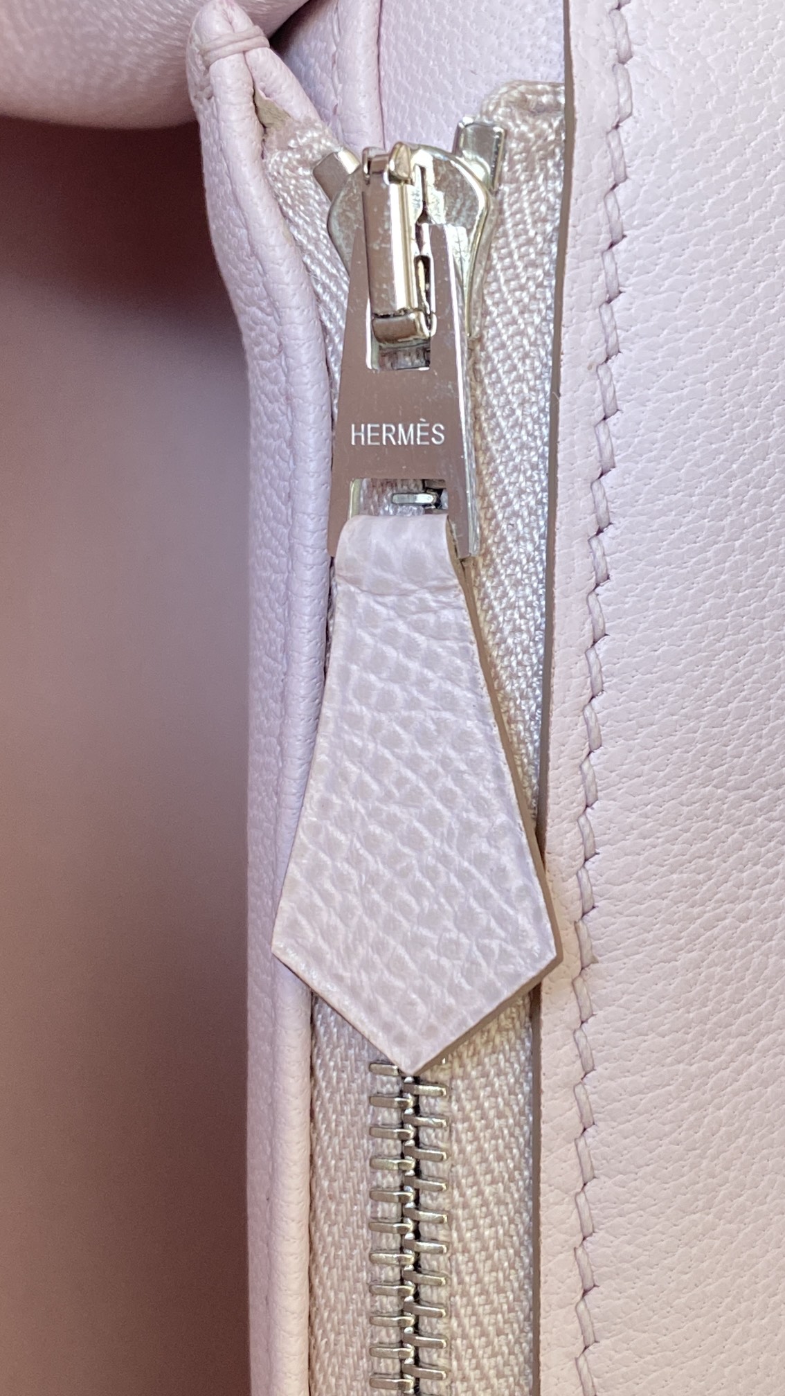 Hermès Birkin 25 Sellier Mauve Pale Epsom Leather Palladium/Silver Hardware (100% Handmade)