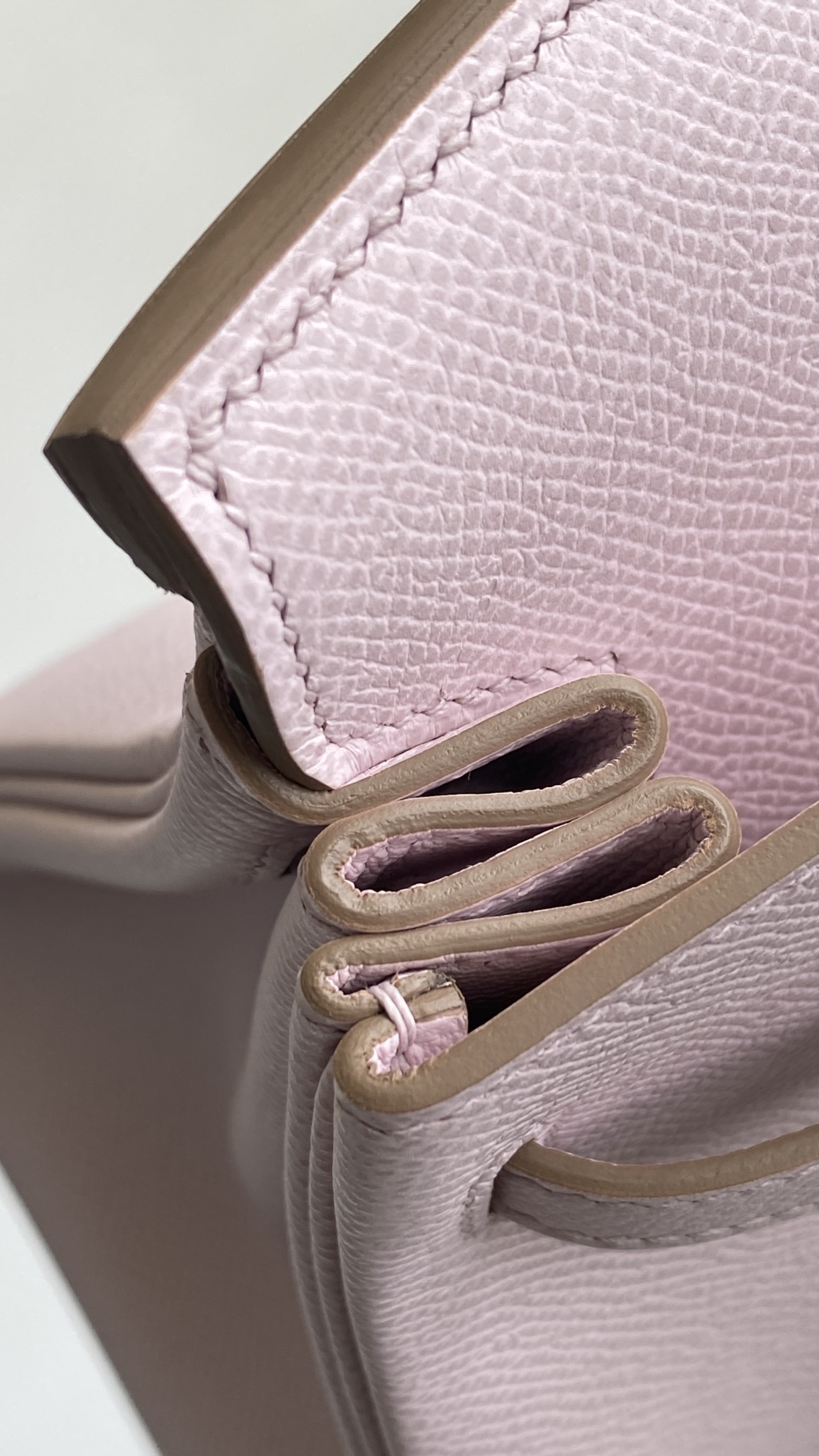 Hermès Birkin 25 Sellier Mauve Pale Epsom Leather Palladium/Silver Hardware (100% Handmade)