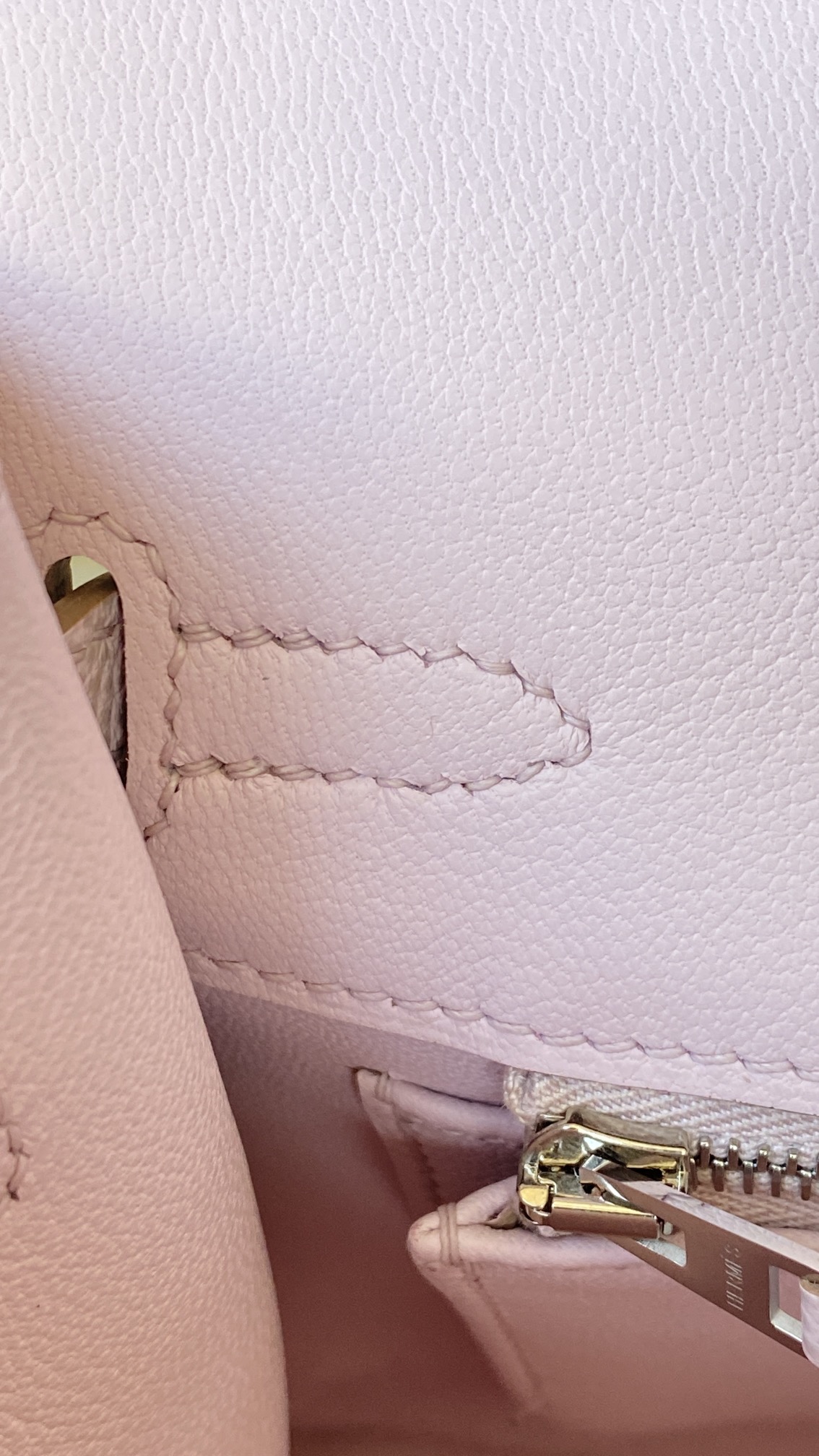 Hermès Birkin 25 Sellier Mauve Pale Epsom Leather Palladium/Silver Hardware (100% Handmade)