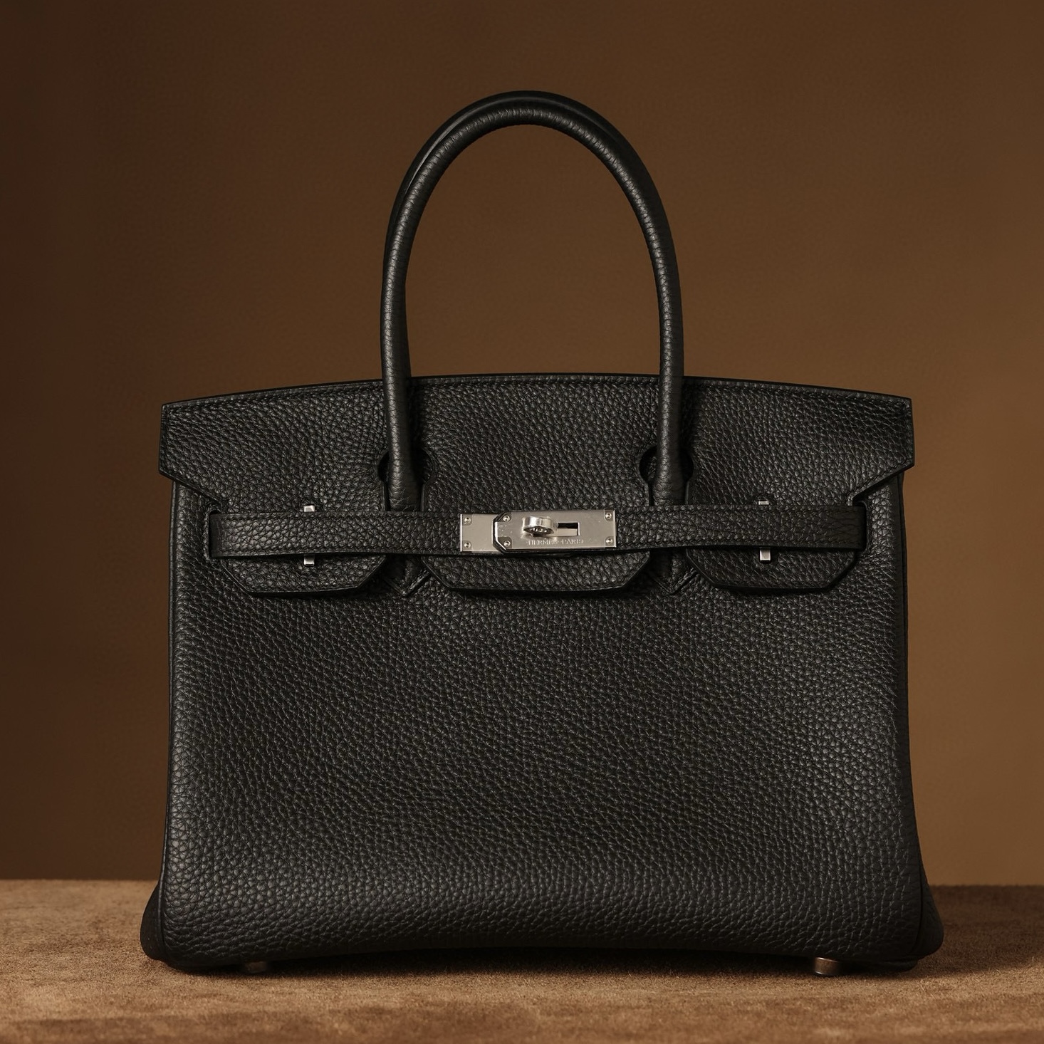 Hermès Birkin 30 Black Togo Leather Palladium/Silver Hardware (100% Handmade)