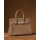 Hermès Birkin 30 Etoupe Togo Leather Palladium/Silver Hardware (100% Handmade)