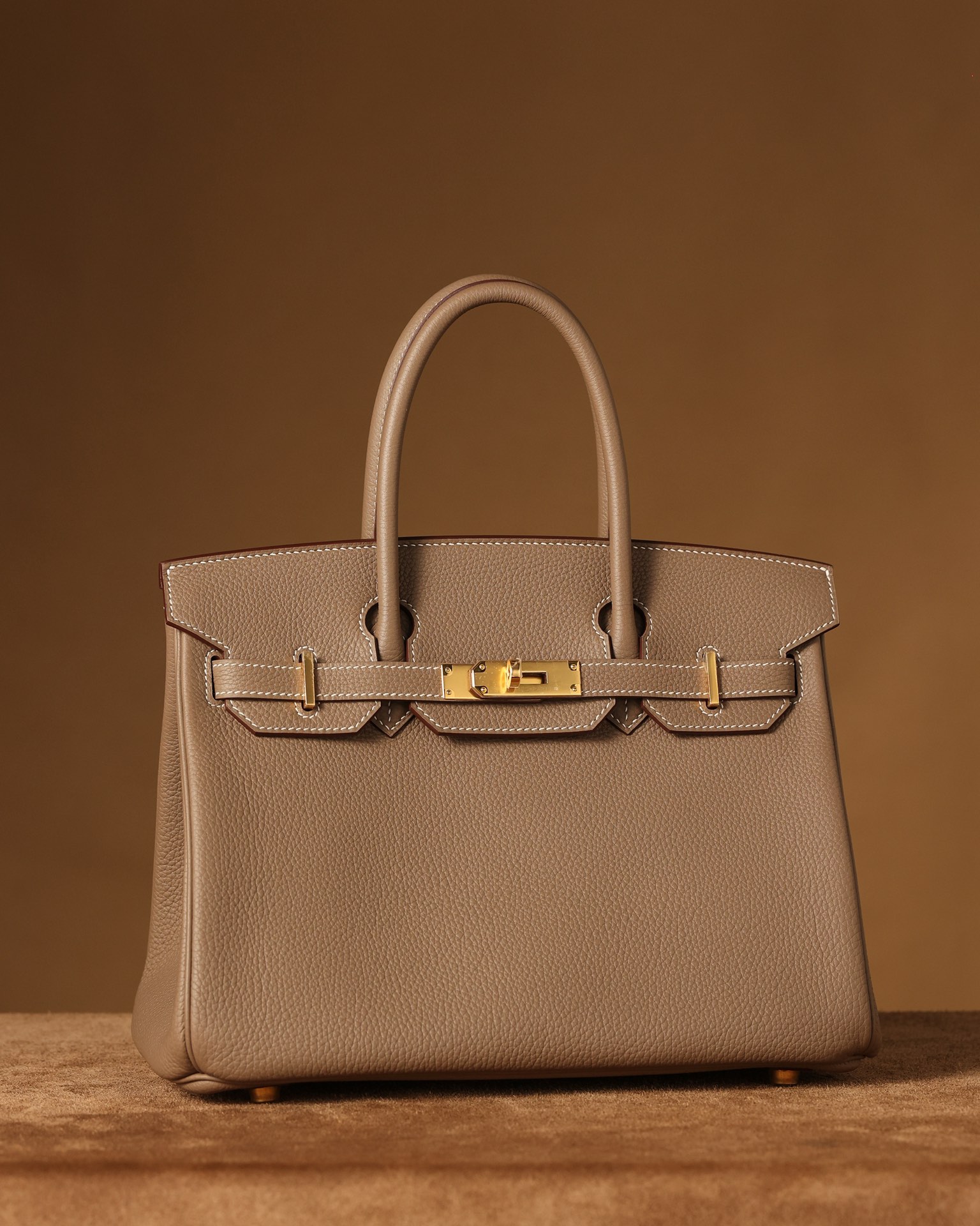 Hermès Birkin 30 Etoupe Togo Leather Gold Hardware (100% Handmade)