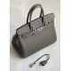 Hermès Birkin 30 Etain Togo Leather Palladium/Silver Hardware (100% Handmade)