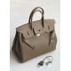 Hermès Birkin 35 Etoupe Togo Leather Palladium/Silver Hardware (100% Handmade)