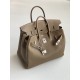 Hermès Birkin 35 Etoupe Togo Leather Palladium/Silver Hardware (100% Handmade)