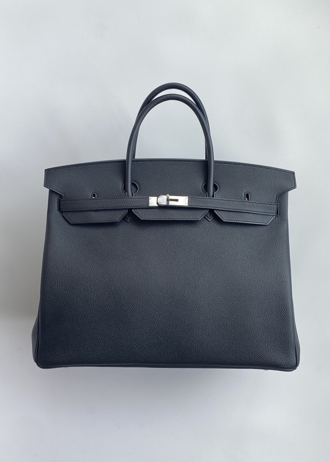 Hermès Birkin 40 Black Togo Leather Palladium/Silver Hardware (100% Handmade)