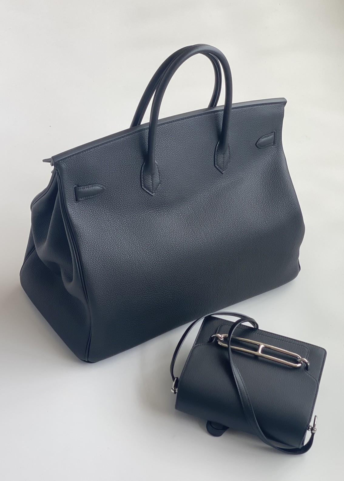 Hermès Birkin 40 Black Togo Leather Palladium/Silver Hardware (100% Handmade)