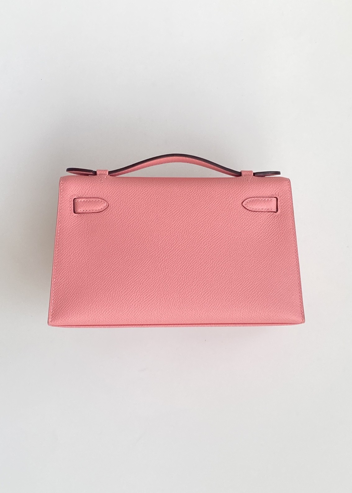 Hermès Kelly Pochette Rose d’Ete Epsom Leather Palladium/Silver Hardware (100% Handmade)