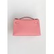 Hermès Kelly Pochette Rose d’Ete Epsom Leather Palladium/Silver Hardware (100% Handmade)