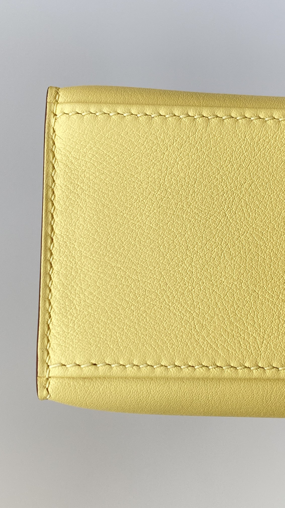 Hermès Kelly Pochette Jaune Poussin Swift Leather Palladium/Silver Hardware (100% Handmade)