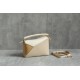 LOEWE Mini Tri-Color Puzzle bag in classic calfskin Angora/Dusty Beige/Gold