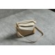 LOEWE Mini Tri-Color Puzzle bag in classic calfskin Angora/Dusty Beige/Gold