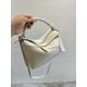 LOEWE Small Puzzle bag in soft grained calfskin Soft White