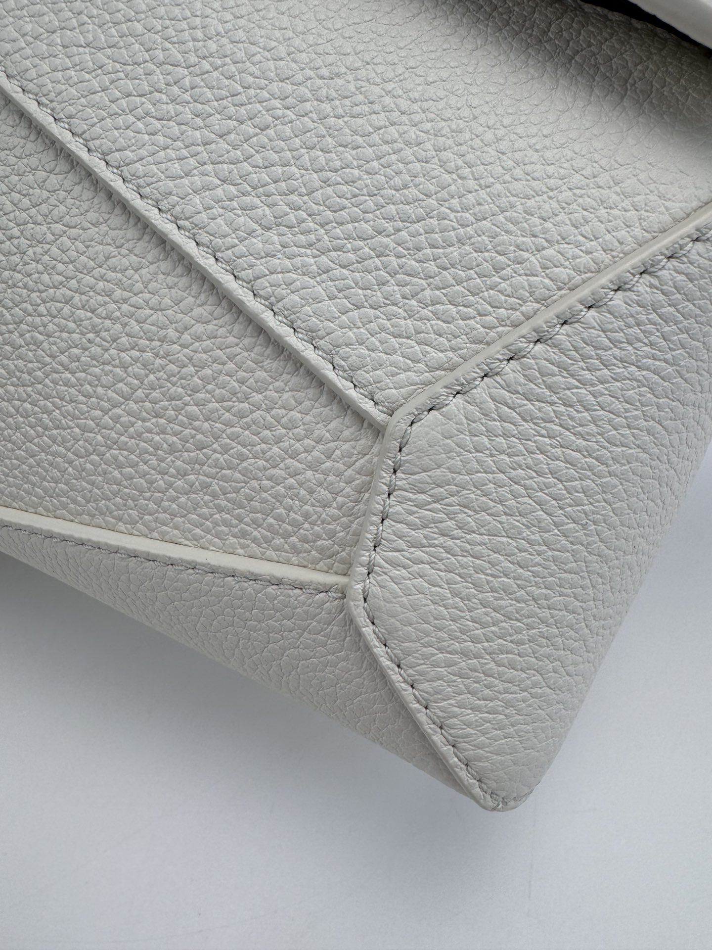 LOEWE Mini Puzzle bag in soft grained calfskin Soft White