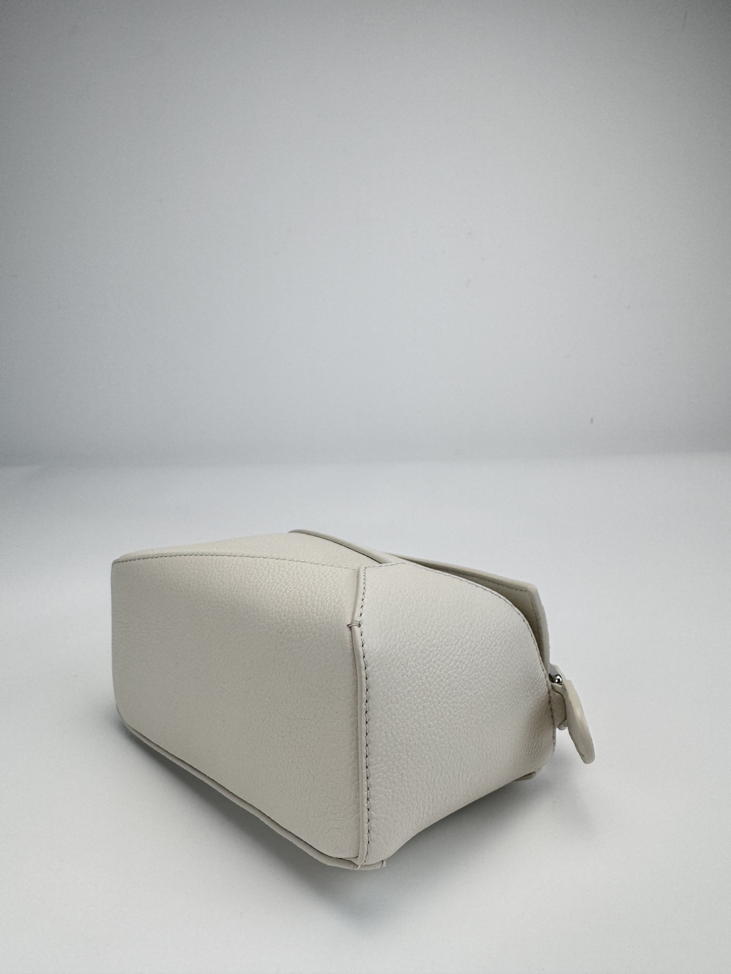 LOEWE Mini Puzzle bag in soft grained calfskin Soft White