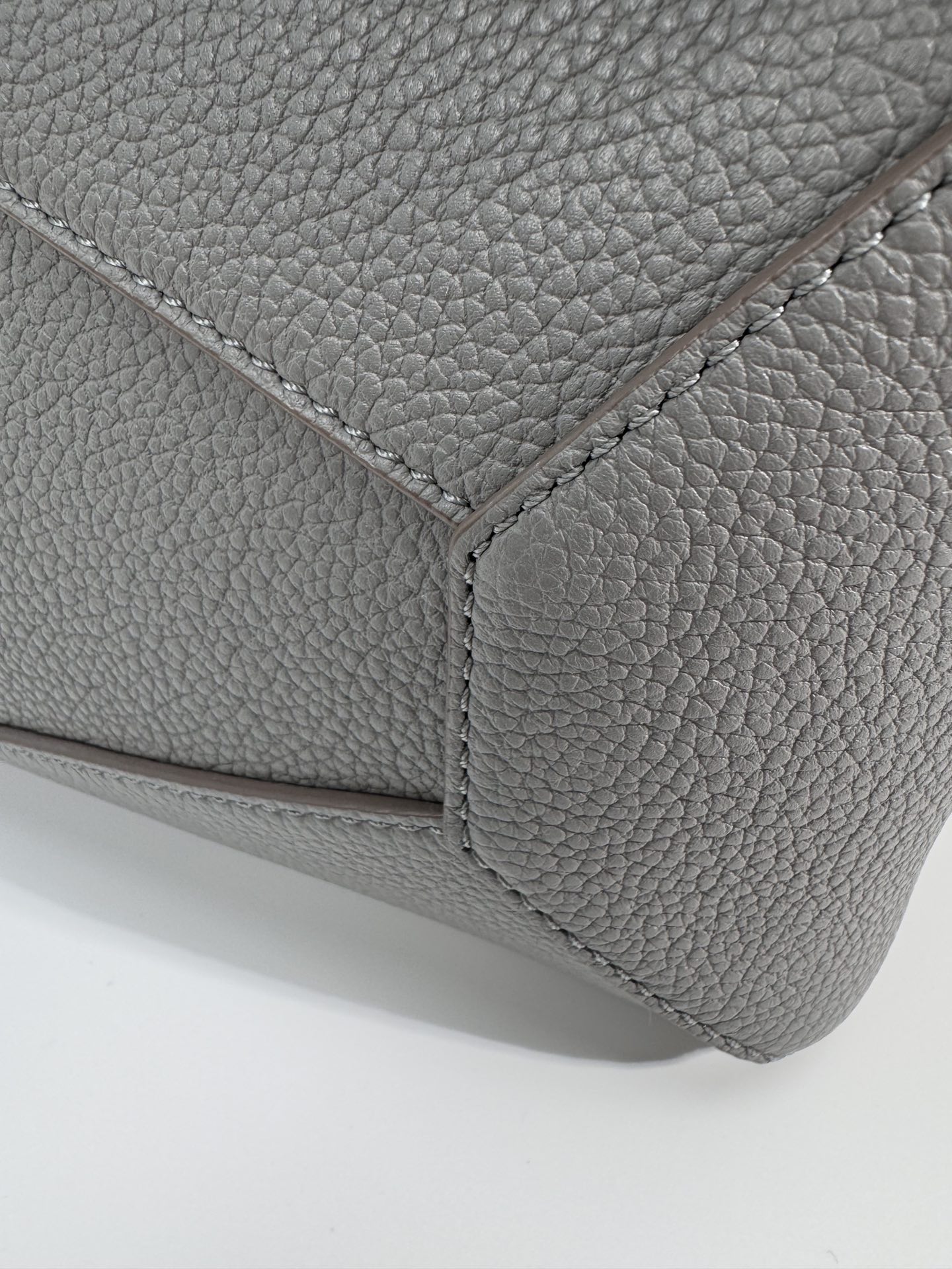 LOEWE Small Puzzle bag in soft grained calfskin Pearl Grey